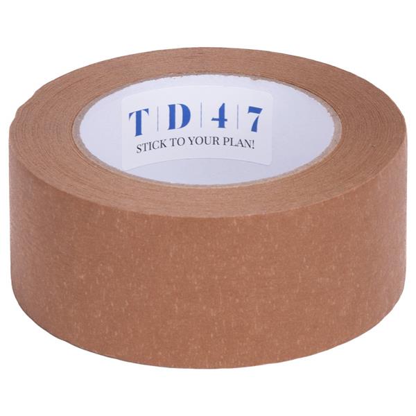 Grote foto td47 verpakkingstape papier 50mm x 50m bruin 36 rollen doe het zelf en verbouw materialen en producten