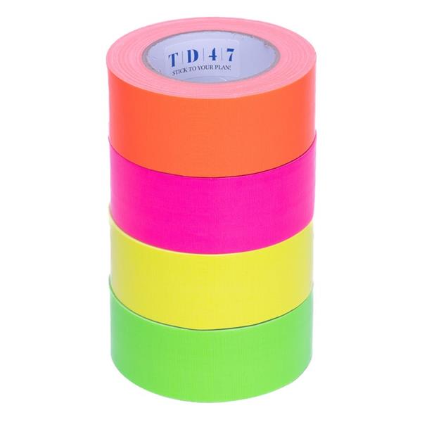 Grote foto td47 gaffa tape fluor deal 4 rollen 50mm doe het zelf en verbouw materialen en producten