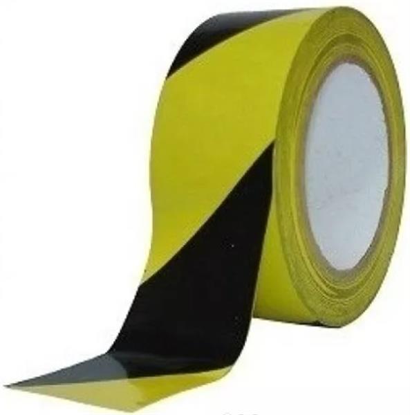 Grote foto td47 afzetlint geel zwart 70mm x 500m doe het zelf en verbouw gereedschappen en machines