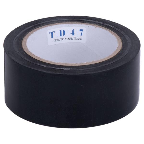 Grote foto td47 pvc safety markeringstape 50mm x 33m zwart doe het zelf en verbouw materialen en producten