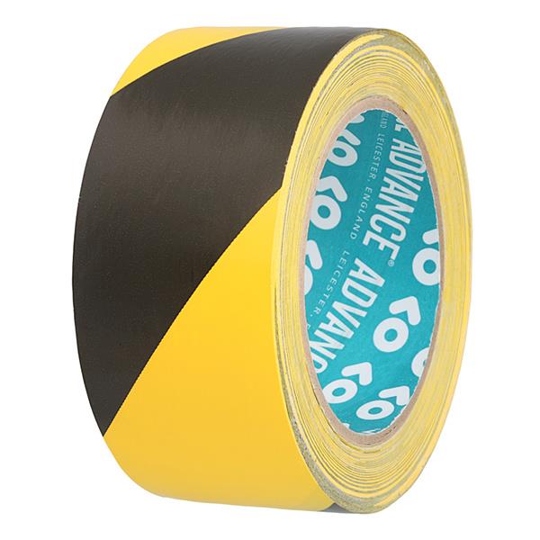 Grote foto advance at8 pvc markering tape 50mm x 33m zwart geel doe het zelf en verbouw materialen en producten