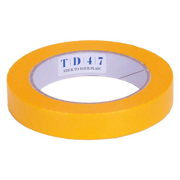 Grote foto td47 masking tape gold 19mm x 50m doe het zelf en verbouw materialen en producten