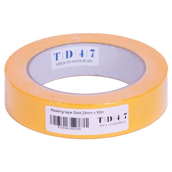 Grote foto td47 masking tape gold 25mm x 50m doe het zelf en verbouw materialen en producten