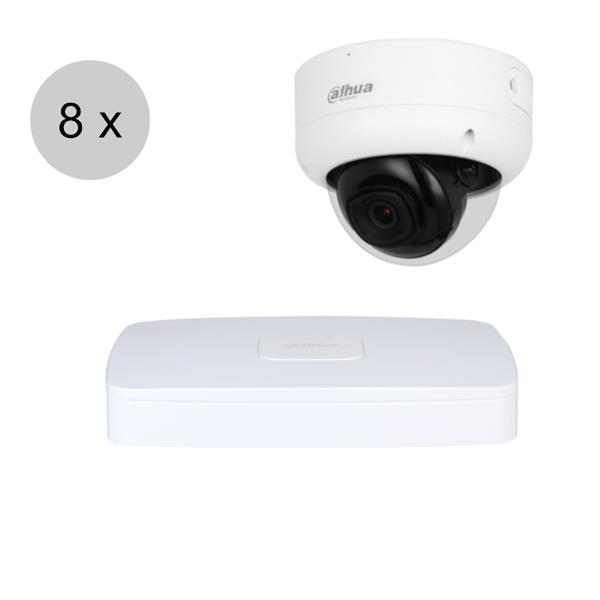 Grote foto dahua 4mp ip cameraset wizsense 8 dome camera starlight audio 2.8mm 50m ips84dd1 audio tv en foto videobewakingsapparatuur