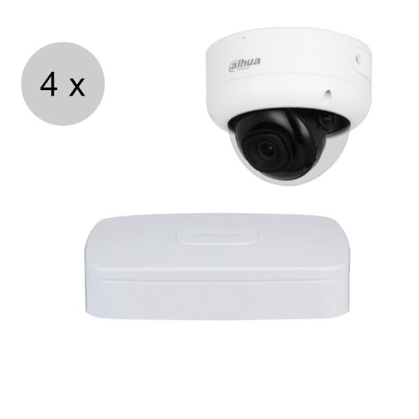 Grote foto dahua 4mp ip cameraset wizsense 4 dome camera starlight audio 2.8mm 50m ips44dd1 audio tv en foto videobewakingsapparatuur