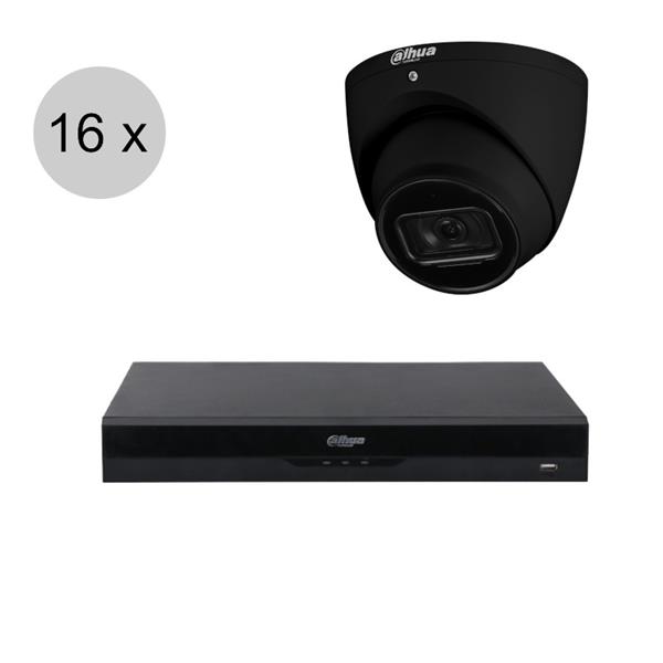 Grote foto dahua 4mp ip cameraset wizsense 16 turret dome camera starlight audio 2.8mm 50m ips1 audio tv en foto videobewakingsapparatuur