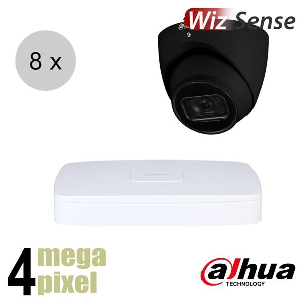 Grote foto dahua 4mp ip cameraset wizsense 8 turret dome camera starlight audio 2.8mm 50m ips84 audio tv en foto videobewakingsapparatuur