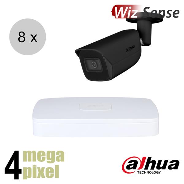 Grote foto dahua 4mp ip cameraset wizsense 8 bullet camera starlight audio 2.8mm 50m ips84db2 audio tv en foto videobewakingsapparatuur