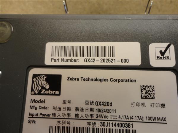 Grote foto zebra gx420d label printer usb dispenser peel off computers en software printers