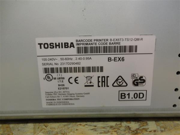 Grote foto toshiba tec b ex6 barcode label printer 300 dpi lan usb b ex6t3 ts12 qm r computers en software printers