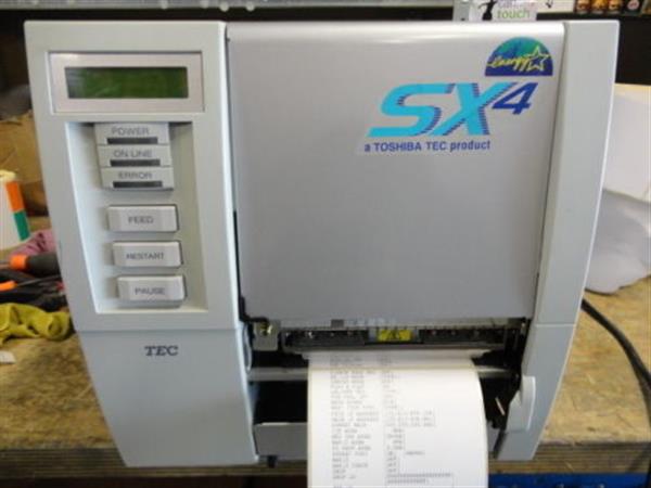 Grote foto toshiba tec b sx4t thermal barcode label printer rj45 network parallel computers en software printers