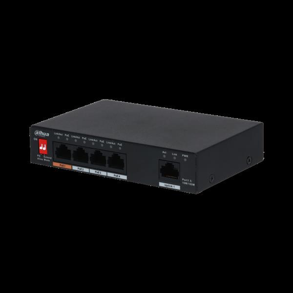 Grote foto dahua poe switch 60w unmanaged 4 poorten 1 uplink tot 100mbps pfs3005 4et 60 computers en software netwerkkaarten routers en switches