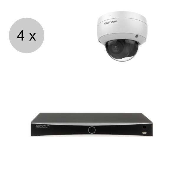 Grote foto hikvision acusense 4mp ip camerasysteem met 4 camera hik003 audio tv en foto videobewakingsapparatuur