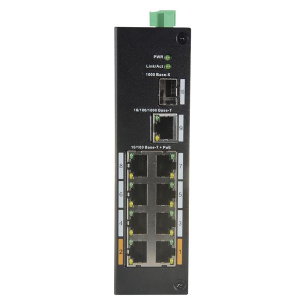 Grote foto dahua oem poe switch 96w unmanaged 8 poorten 2 uplink tot 100mbps sw1008poe 96 din computers en software netwerkkaarten routers en switches
