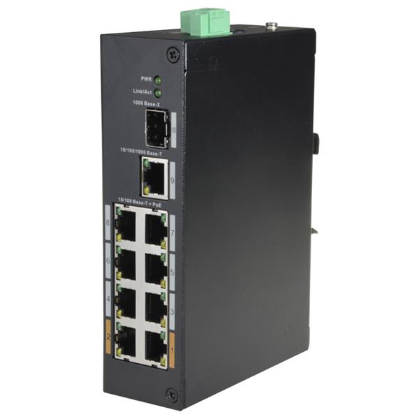 Grote foto dahua oem poe switch 96w unmanaged 8 poorten 2 uplink tot 100mbps sw1008poe 96 din computers en software netwerkkaarten routers en switches