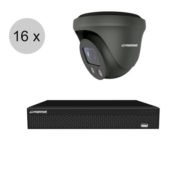 Grote foto mammoet 4k ip camerasysteem 16 dome camera slimme camera motorzoom lens ips168mtm2 audio tv en foto videobewakingsapparatuur