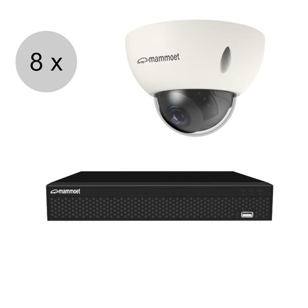 Grote foto mammoet 4k ip camerasysteem 8 dome camera slimme bewegingsdetectie 20m nachtzicht ips88md1 audio tv en foto videobewakingsapparatuur