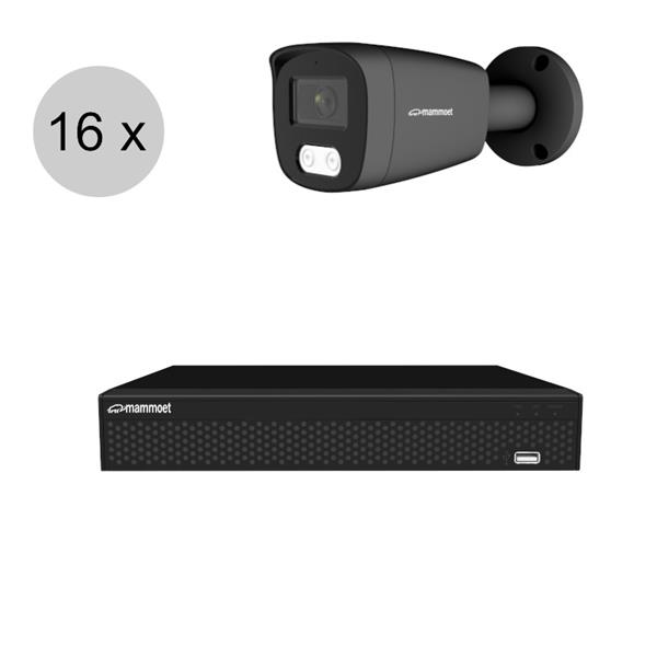 Grote foto mammoet 4k ip camerasysteem 16 bullet camera slimme bewegingsdetectie 25m nachtzicht ips16 audio tv en foto videobewakingsapparatuur