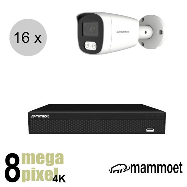 Grote foto mammoet 4k ip camerasysteem 16 bullet camera slimme bewegingsdetectie 25m nachtzicht ips16 audio tv en foto videobewakingsapparatuur