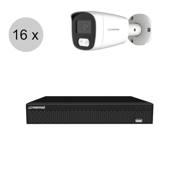 Grote foto mammoet 4k ip camerasysteem 16 bullet camera slimme bewegingsdetectie 25m nachtzicht ips16 audio tv en foto videobewakingsapparatuur