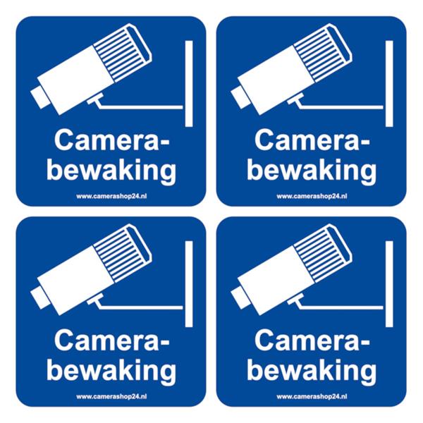 Grote foto vinyl sticker camerabewaking 50x50mm uv coating 4 stuks sk504 audio tv en foto videobewakingsapparatuur