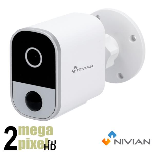 Grote foto nivian full hd wifi camera microfoon en speaker accu ipc 03 bat audio tv en foto videobewakingsapparatuur