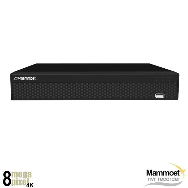 Grote foto mammoet 4k 16 kanaals nvr recorder 8x poe mamr8dpq audio tv en foto videobewakingsapparatuur