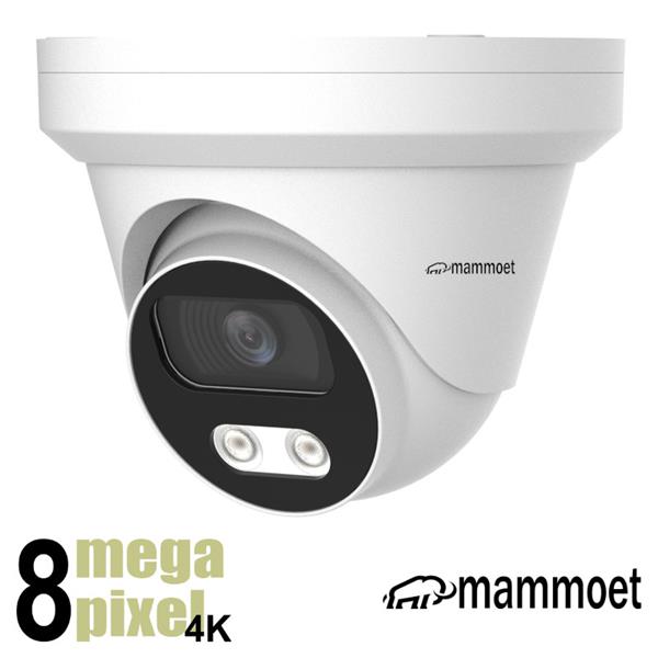 Grote foto mammoet 8mp 4k ip dome camera slimme detectie 25m nachtzicht sd slot 2 8mm mamd2 audio tv en foto videobewakingsapparatuur