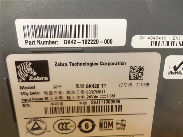 Grote foto zebra gk420t thermal transfer barcode label printer usb network computers en software printers