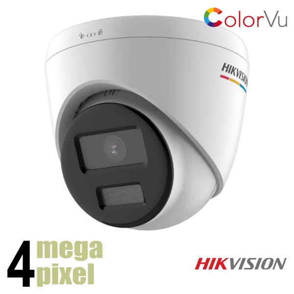 Grote foto hikvision 4 megapixel colorvu dome camera witte leds microfoon t249ha audio tv en foto videobewakingsapparatuur