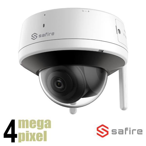 Grote foto safire 4mp wifi dome camera 30m nachtzicht microfoon ipd821wha audio tv en foto videobewakingsapparatuur