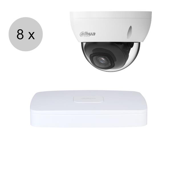 Grote foto dahua 5mp ip camerasysteem 30m nachtzicht 8 dome camera ips85d1 audio tv en foto videobewakingsapparatuur