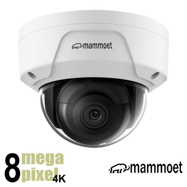 Grote foto mammoet 8mp 4k ip netwerk dome camera 30mtr nachtzicht 2.8mm lens onvif mamg1 audio tv en foto videobewakingsapparatuur