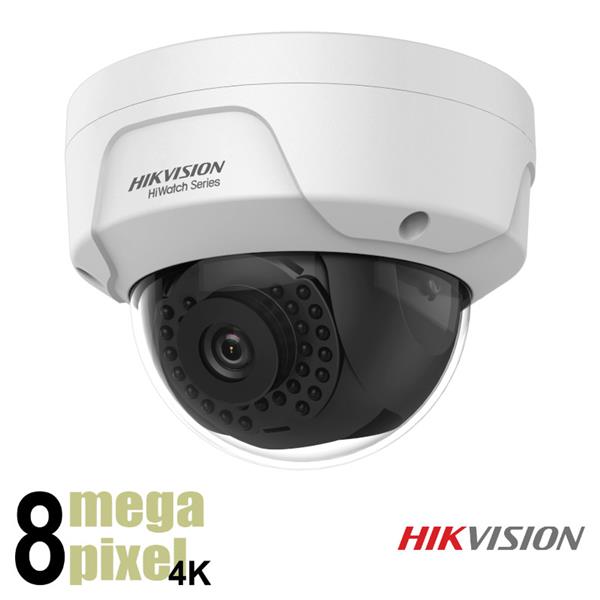 Grote foto hikvision 4k ip dome camera 2.8mm lens poe 30m nachtzicht hwi d180h audio tv en foto videobewakingsapparatuur