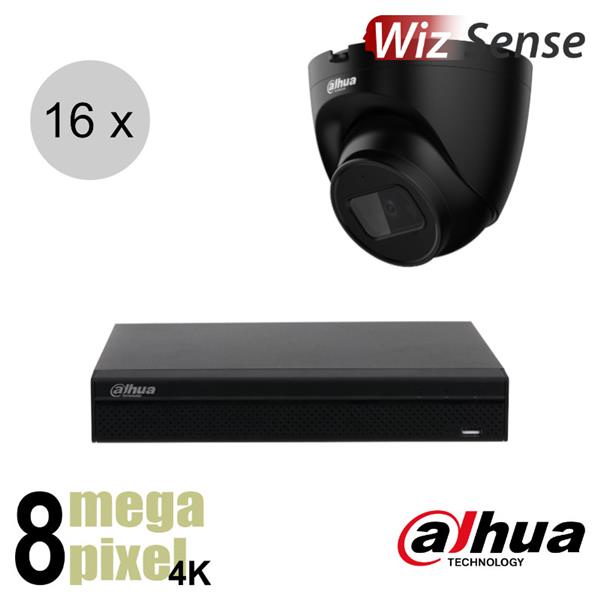 Grote foto dahua 4k ip cameraset wizsense 16 turret dome camera starlight audio 2.8mm 30m ips16 audio tv en foto videobewakingsapparatuur