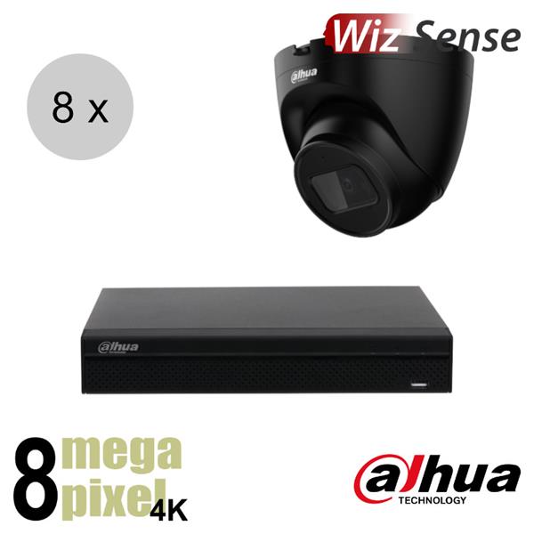 Grote foto dahua 4k ip cameraset wizsense 8 turret dome camera starlight audio 2.8mm 30m ips88d audio tv en foto videobewakingsapparatuur