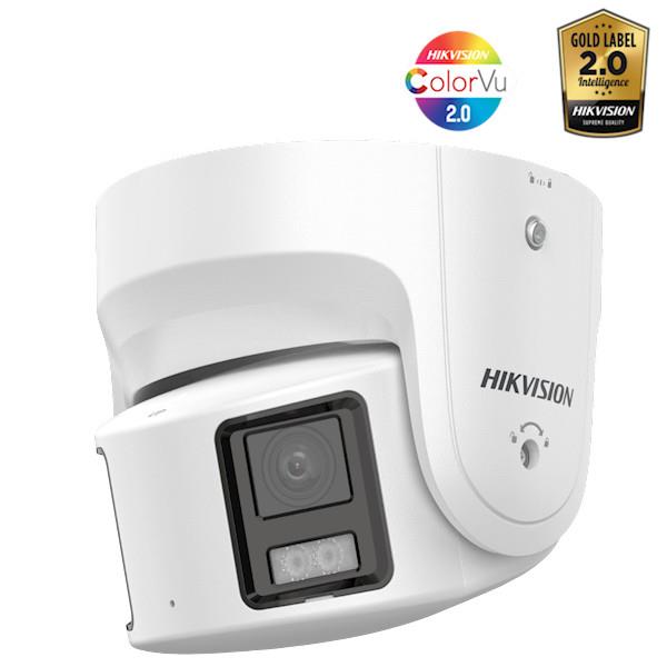 Grote foto hikvision 4k colorvu panorama ip dome camera microfoon speaker ds 2cd2387g2p lsu sl audio tv en foto videobewakingsapparatuur