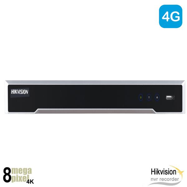 Grote foto hikvision 4k nvr recorder acusense 8x poe 4g module 7608ni k2 8p 4g audio tv en foto videobewakingsapparatuur