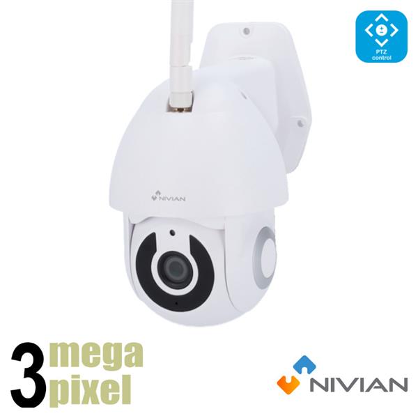 Grote foto nivian 3 megapixel wifi bestuurbare camera smart tracking microfoon en speaker ipc 0s2 audio tv en foto videobewakingsapparatuur