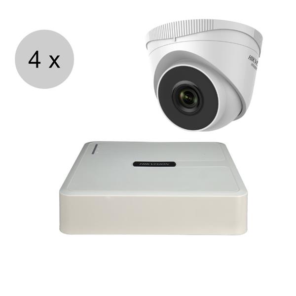 Grote foto hikvision 4mp ip camerasysteem 4 camera hiwatch poe hik007 audio tv en foto videobewakingsapparatuur