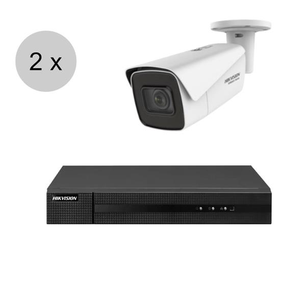 Grote foto hikvision 4k ip camerasysteem hiwatch poe 2 camera motorzoom hik203 audio tv en foto videobewakingsapparatuur