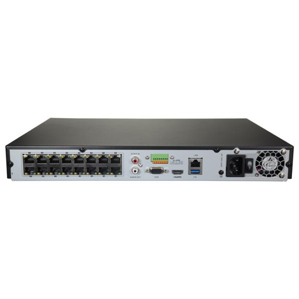 Grote foto hikvision 4k 16 kanaals nvr recorder 16x poe 4x alarm 2x hdd 5216mh 16p audio tv en foto videobewakingsapparatuur