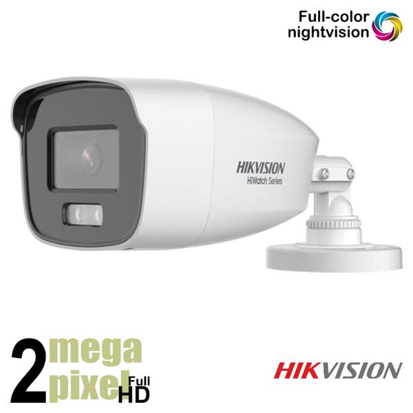 Grote foto hikvision full color bullet camera full hd 40m wit licht hwt b229 m audio tv en foto videobewakingsapparatuur