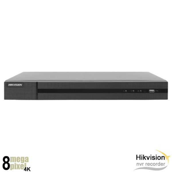 Grote foto hikvision 4k 8 kanaals nvr recorder 8x poe 2x hdd 4208mh 8p audio tv en foto videobewakingsapparatuur