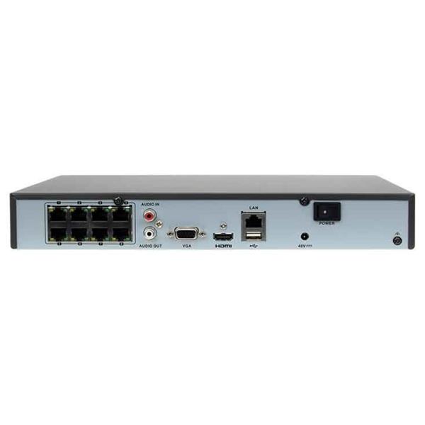 Grote foto hikvision 4k 8 kanaals nvr recorder 8x poe 2x hdd 4208mh 8p audio tv en foto videobewakingsapparatuur