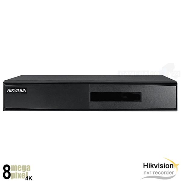 Grote foto hikvision 4k 8 kanaals nvr 8x poe 4x alarm 2x hdd hwn 5208mh 8p audio tv en foto videobewakingsapparatuur