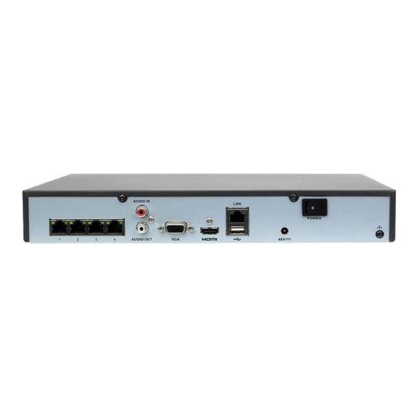 Grote foto hikvision 4k 4 kanaals nvr recorder audio 4x poe 4104mh 4pq audio tv en foto videobewakingsapparatuur