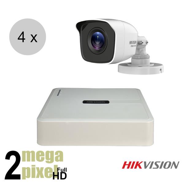 Grote foto hikvision full hd cvi camerasysteem 20m nachtzicht incl. 1tb hdd 4 camera cvs490 audio tv en foto videobewakingsapparatuur