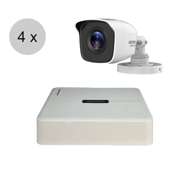 Grote foto hikvision full hd cvi camerasysteem 20m nachtzicht incl. 1tb hdd 4 camera cvs490 audio tv en foto videobewakingsapparatuur