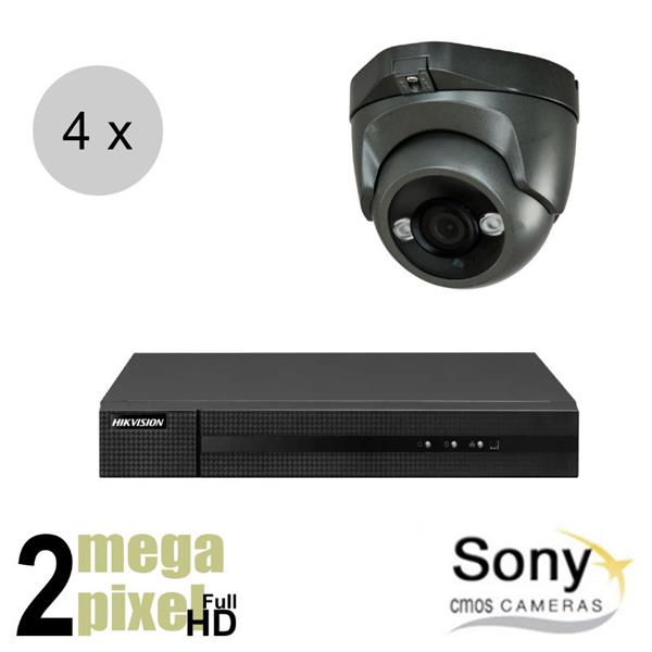 Grote foto full hd cvi camerasysteem sony sensor hikvision recorder motorzoom 4 camera grijs cvs489 audio tv en foto videobewakingsapparatuur